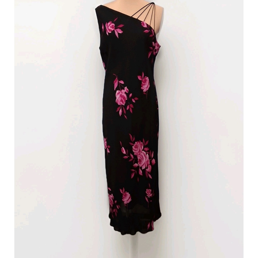 Vintage Evan Picone Whimsigoth Ethereal Fairycore Floral Pull Over Maxi Dress 14